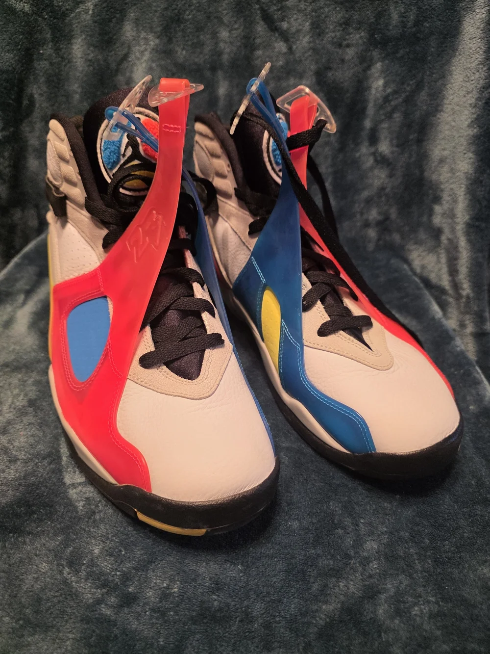 Jordan Men's Athletic Shoes White Red Blue Yellow Black